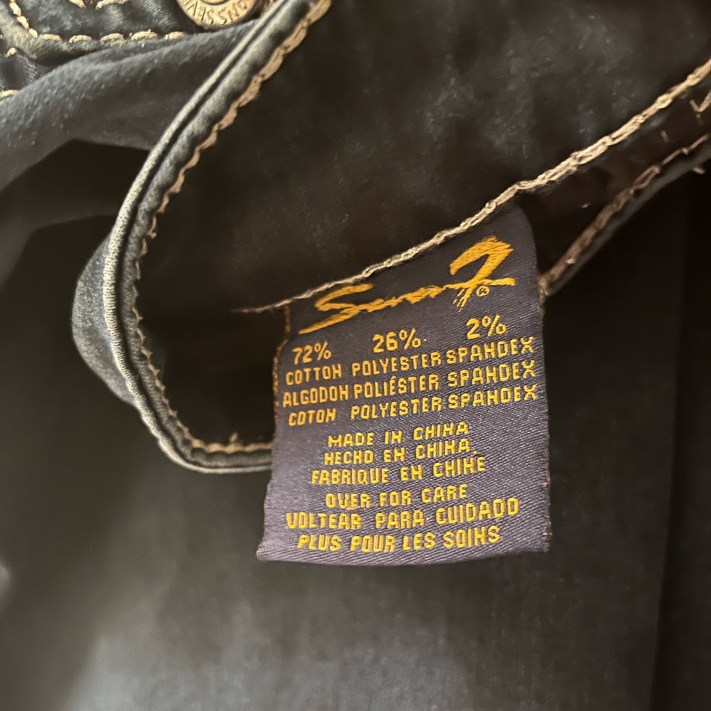 Seven Dark Wash Bling Pocket Skinny Jeans EUC - Picture 5 of 8